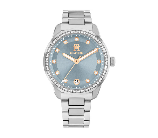 Tommy Hilfiger 1782795 Women's Stainless Steel and Blue Dial Watch ...