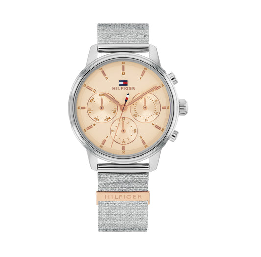 Tommy Hilfiger 1782806 Women's Ionic Plated Stainless Steel Beige Dial Watch