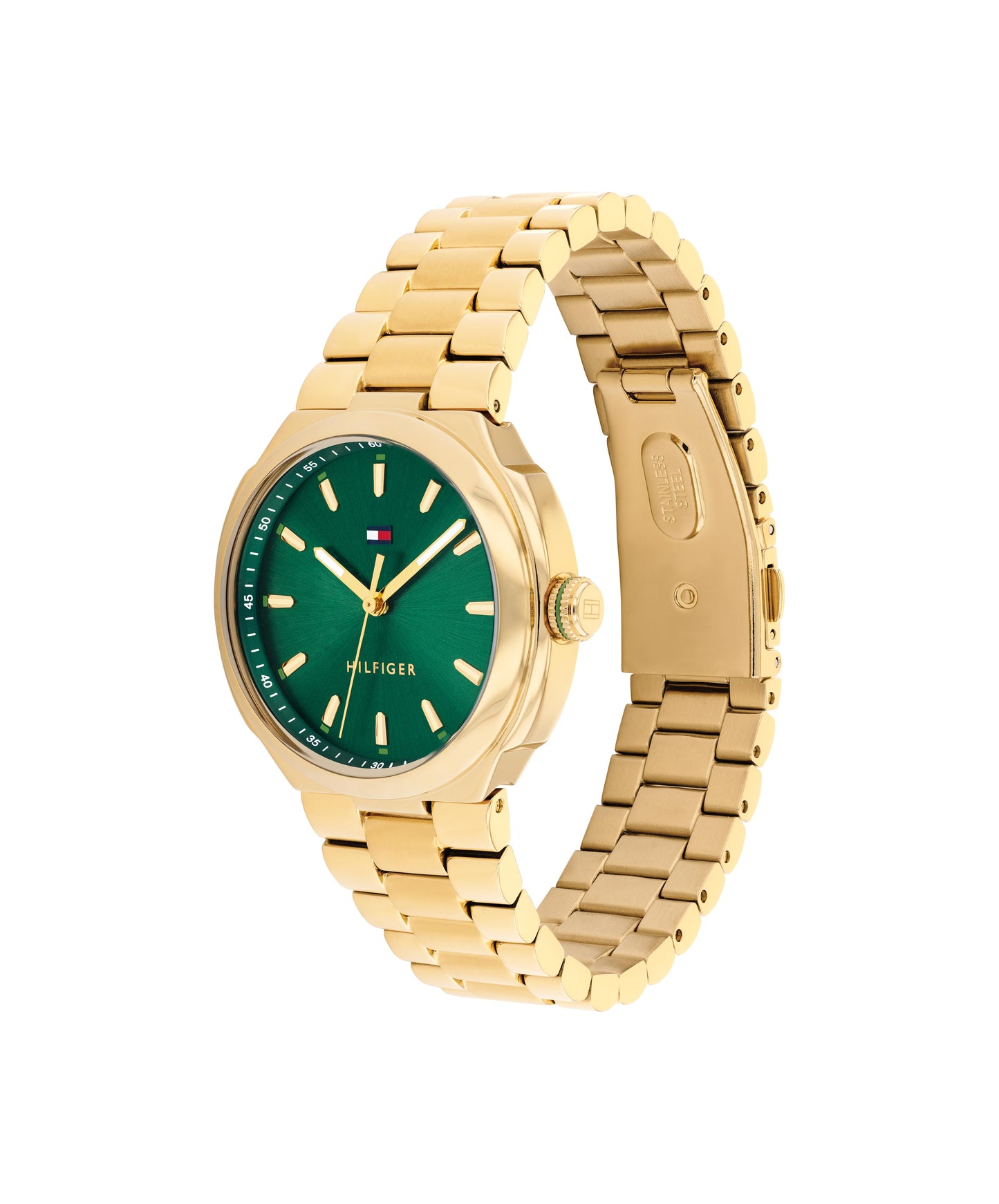 Tommy Hilfiger 1782820 Women's Ionic Plated Thin Gold Steel Green Dial Watch
