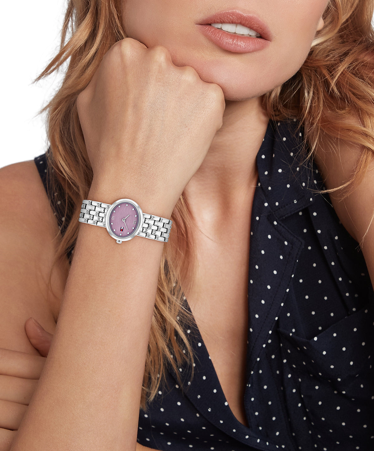 Tommy Hilfiger 1782843 Women's Stainless Steel Purple Dial Quartz Watch
