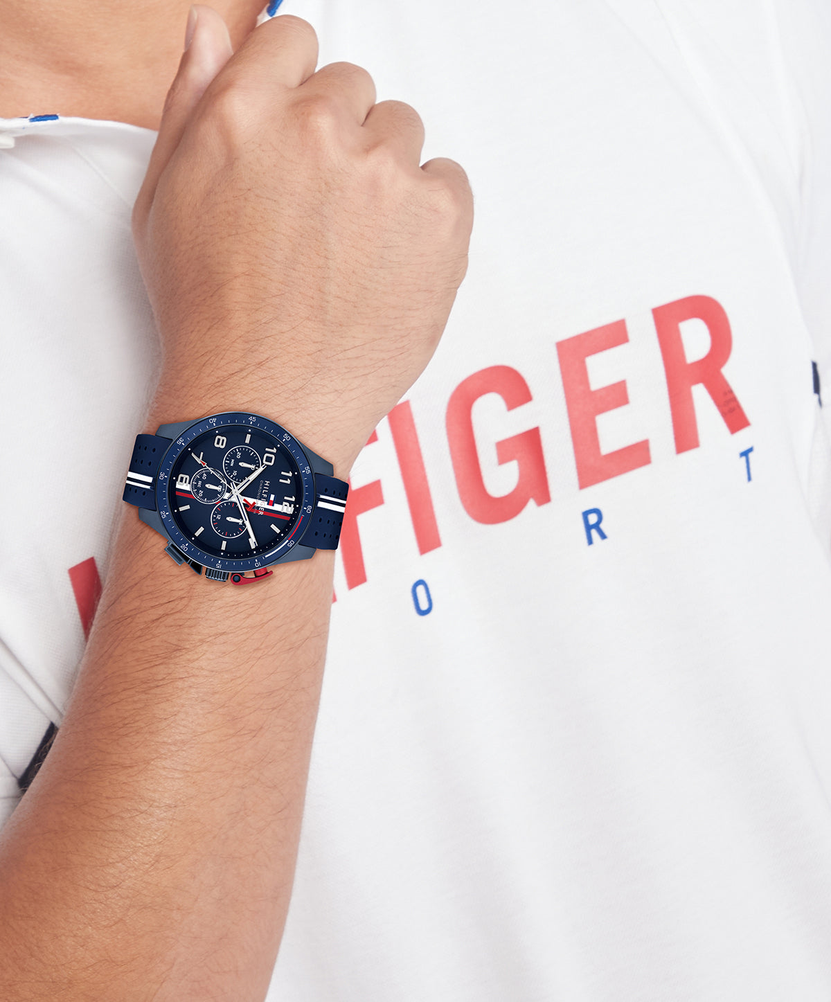 Tommy Hilfiger 1792169 Men's Ionic Plated Blue Steel & Blue Aluminum Watch
