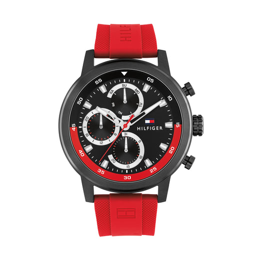 Tommy Hilfiger 1792178 Red Silicone Strap Chronograph Men's Watch