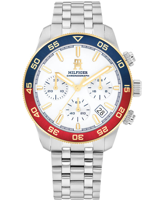 Tommy Hilfiger 1792184 Men's Two Tone Stainless Steel and White Dial Watch