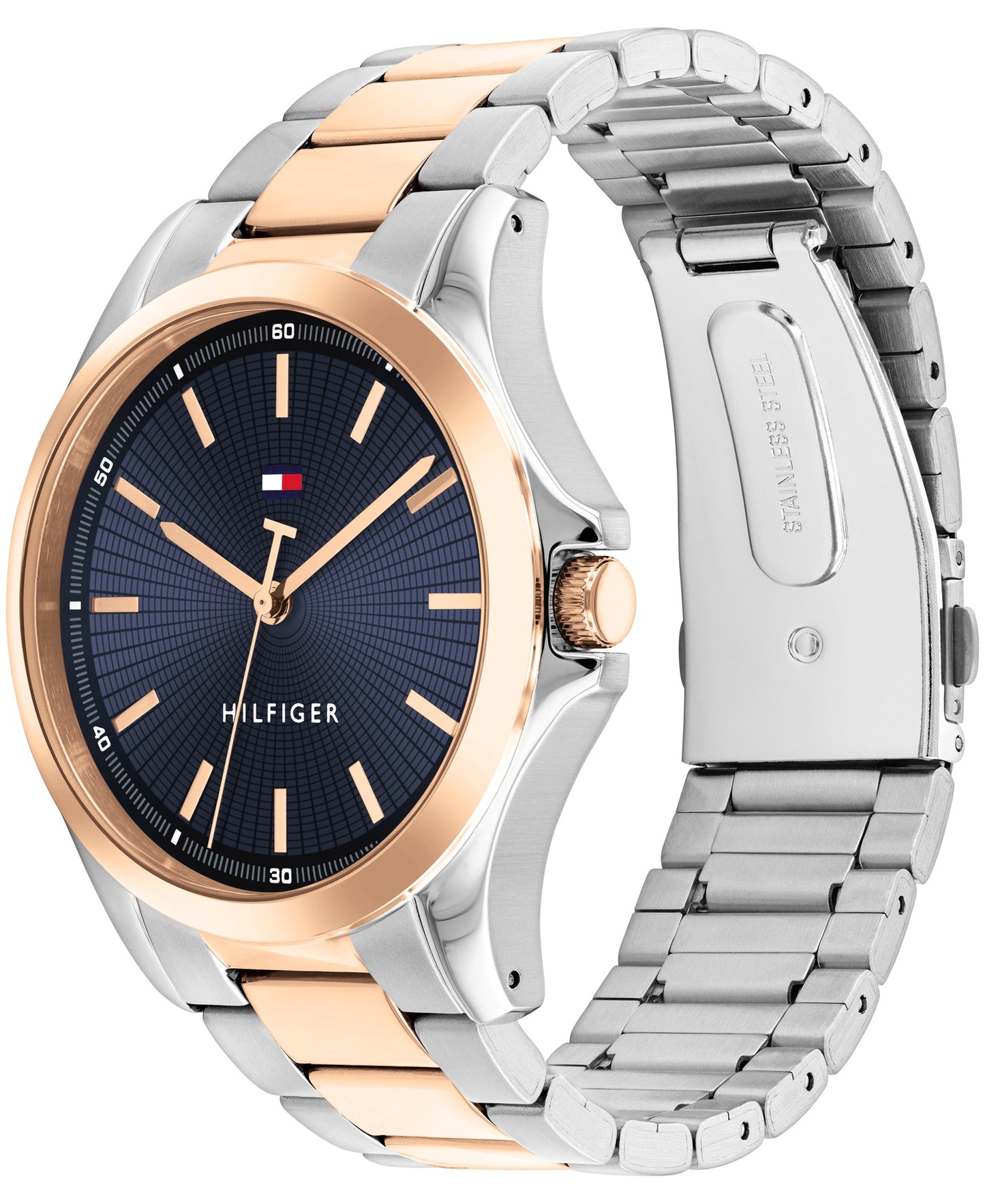 Tommy Hilfiger 1792193 Two Tone Stainless Steel Blue Dial Men's Watch