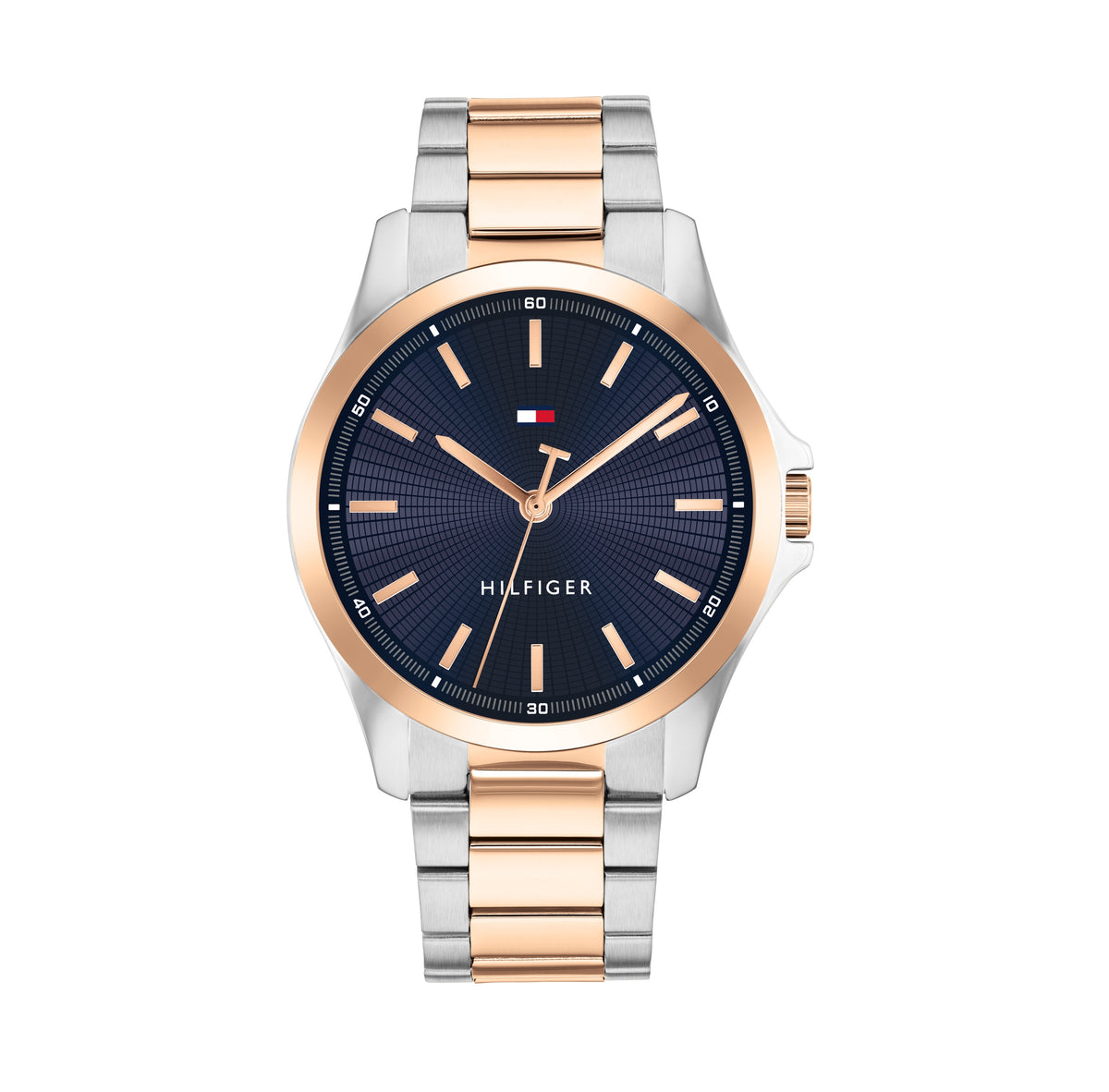 Tommy Hilfiger 1792193 Two Tone Stainless Steel Blue Dial Men's Watch ...