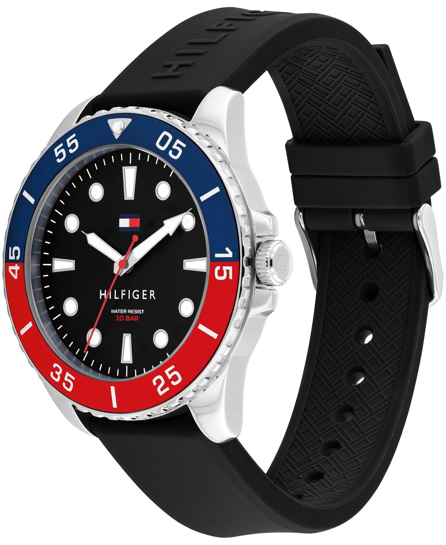 Tommy Hilfiger 1792201 Oceanic Black Silicone Strap Men's Watch