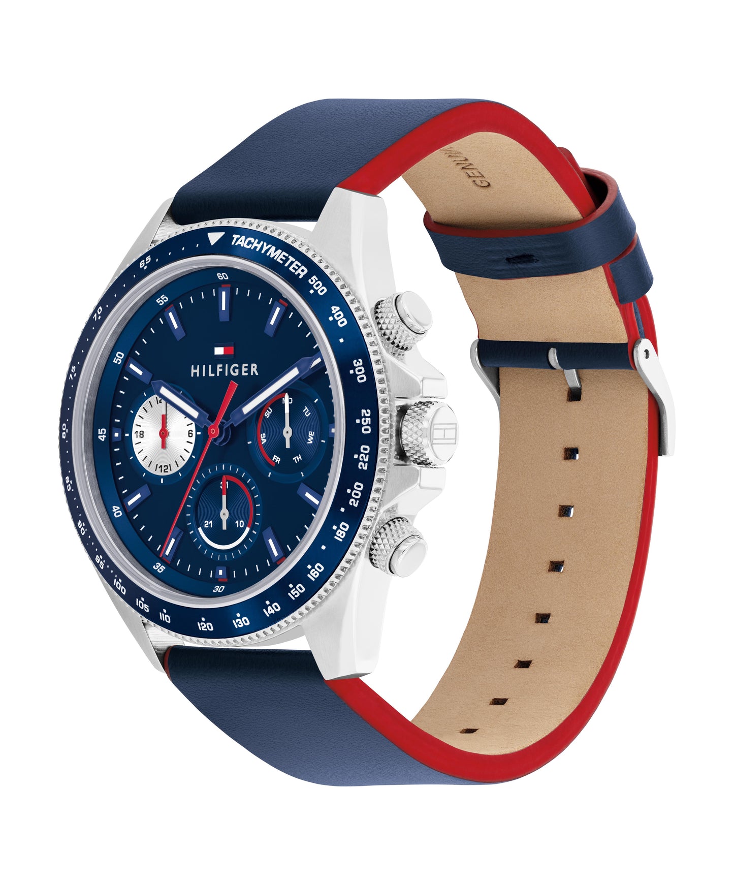 Tommy Hilfiger 1792209 Men's Leather Strap Navy Dial Quartz Watch