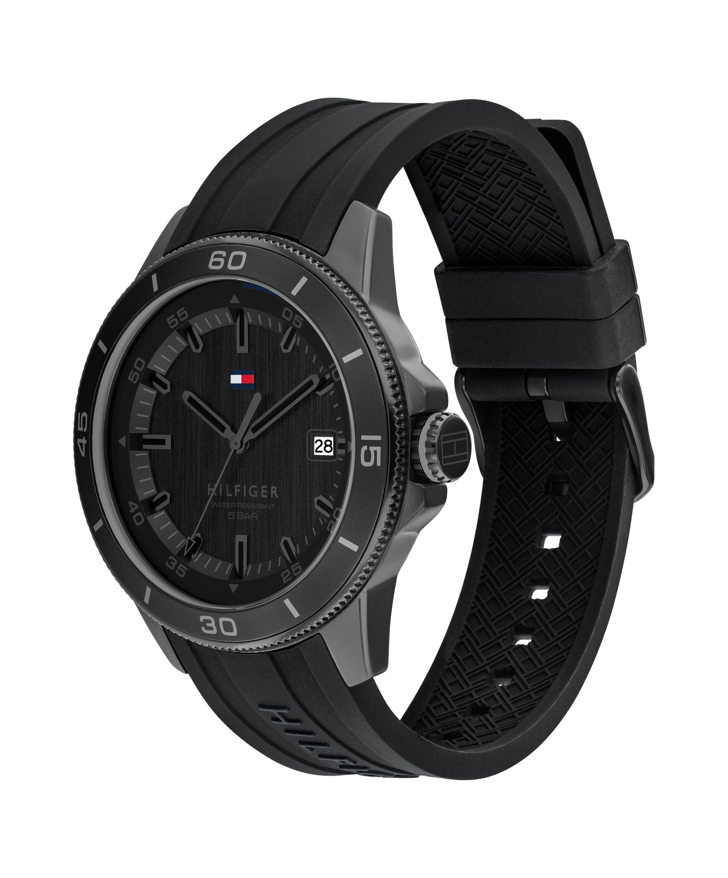 Tommy Hilfiger 1792226 Men's Black Silicone Strap Quartz Watch