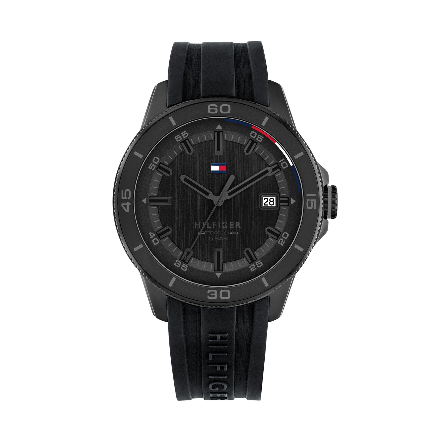 Tommy Hilfiger 1792226 Men's Black Silicone Strap Quartz Watch