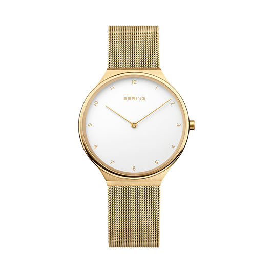 Bering 18434-334 Women's Gold Steel Mesh Watch