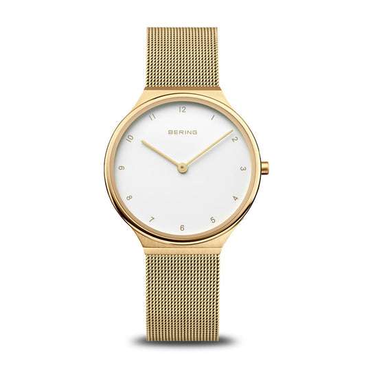 Bering 18434-334 Women's Gold Steel Mesh Watch (Outlet)