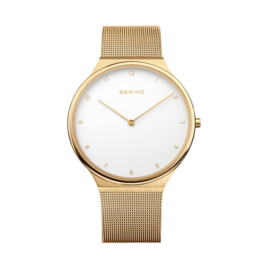 Bering 18440-334 Women's Gold Steel Mesh Watch
