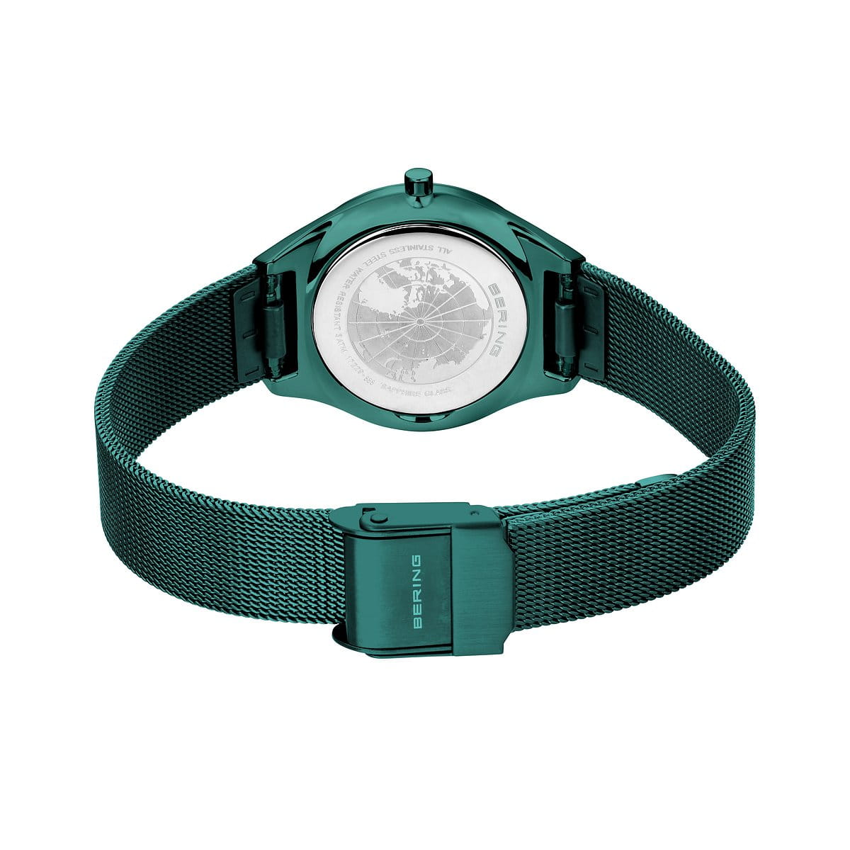 Bering 18729-888 Women's Green Steel Mesh Watch (Outlet)