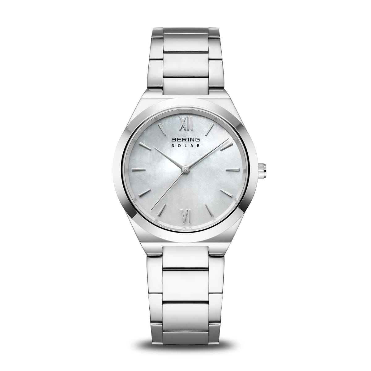 Bering 19932-700 Women's Stainless Steel Solar MOP Dial Watch