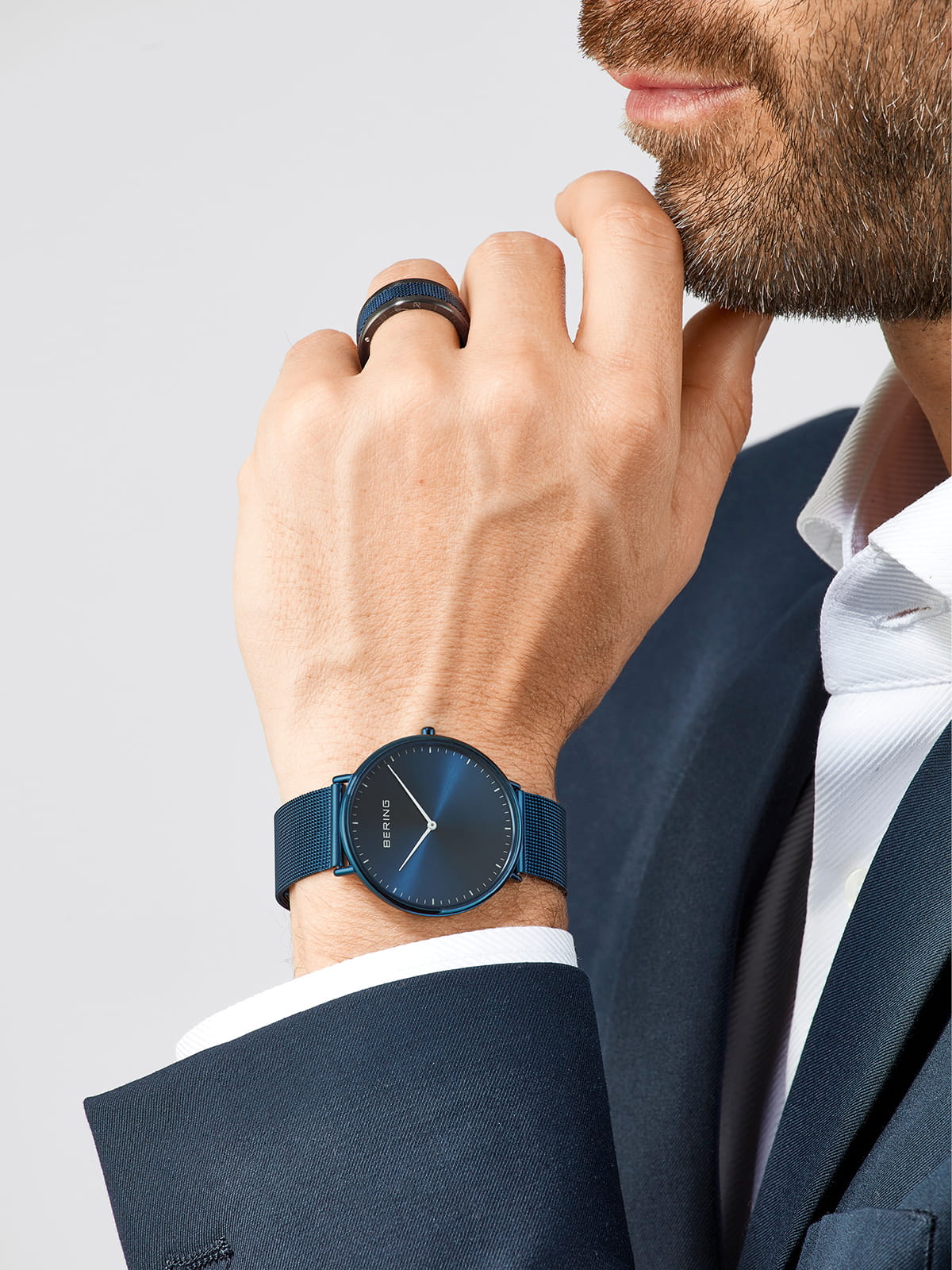 Bering 15739-397 Unisex Blue Steel Mesh Watch