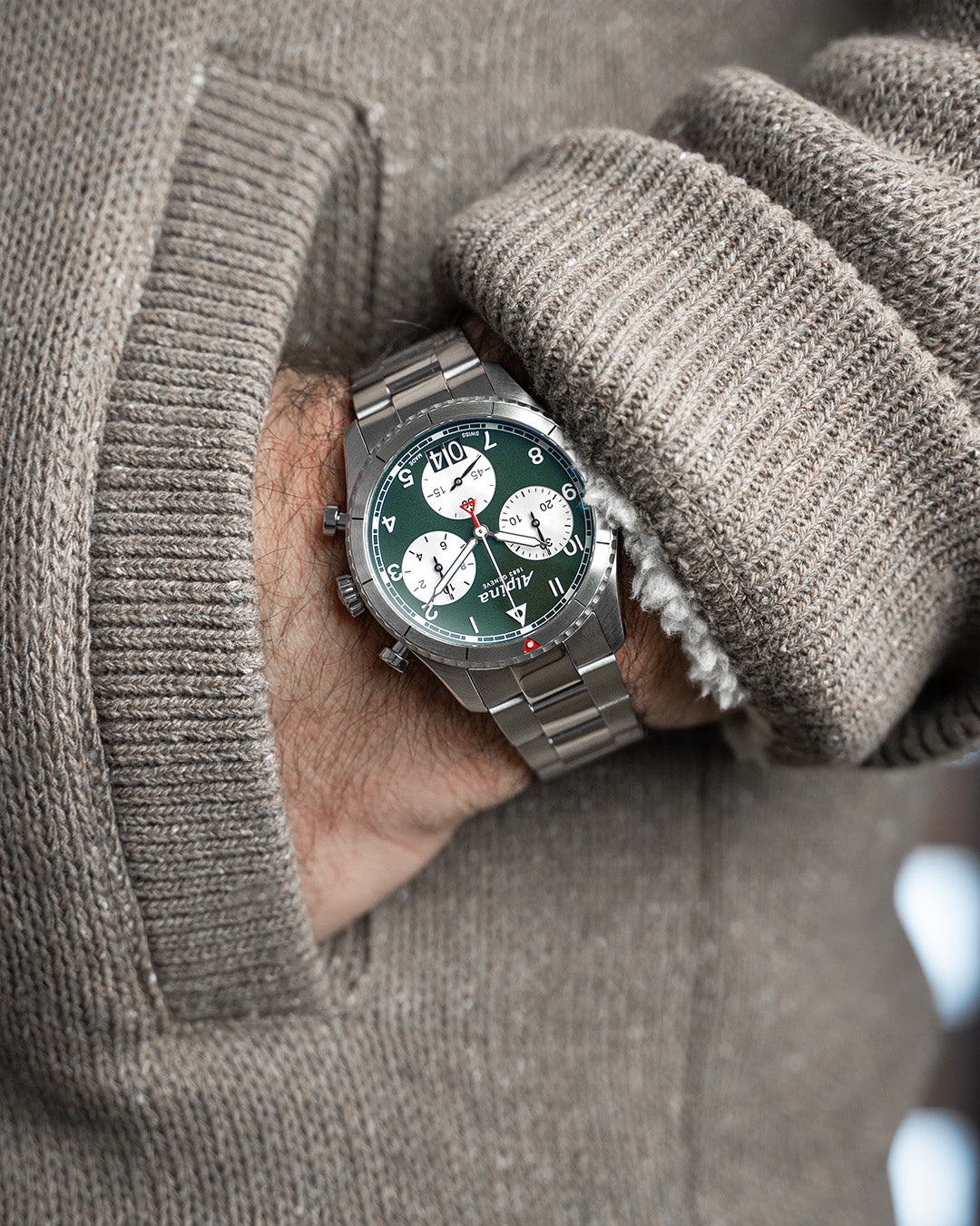 Alpina Startimer Pilot Chronograph Big Date AL-372GRS4S26B