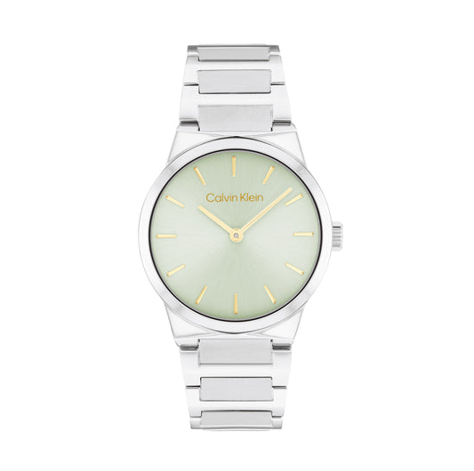 Calvin Klein 25100080 Women's Stainless Steel & Green Dial Watch