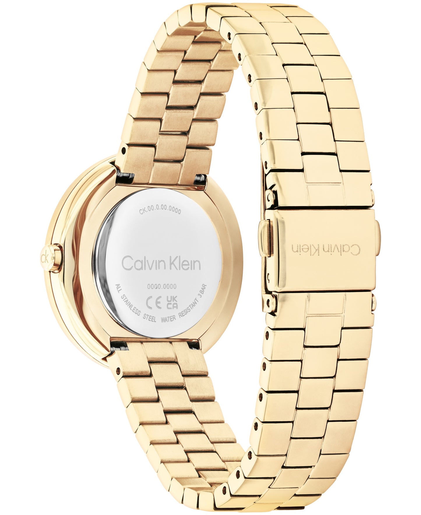 Calvin Klein 25100094 Women's Ionic Plated Thin Gold Steel & Crystal Indices Watch