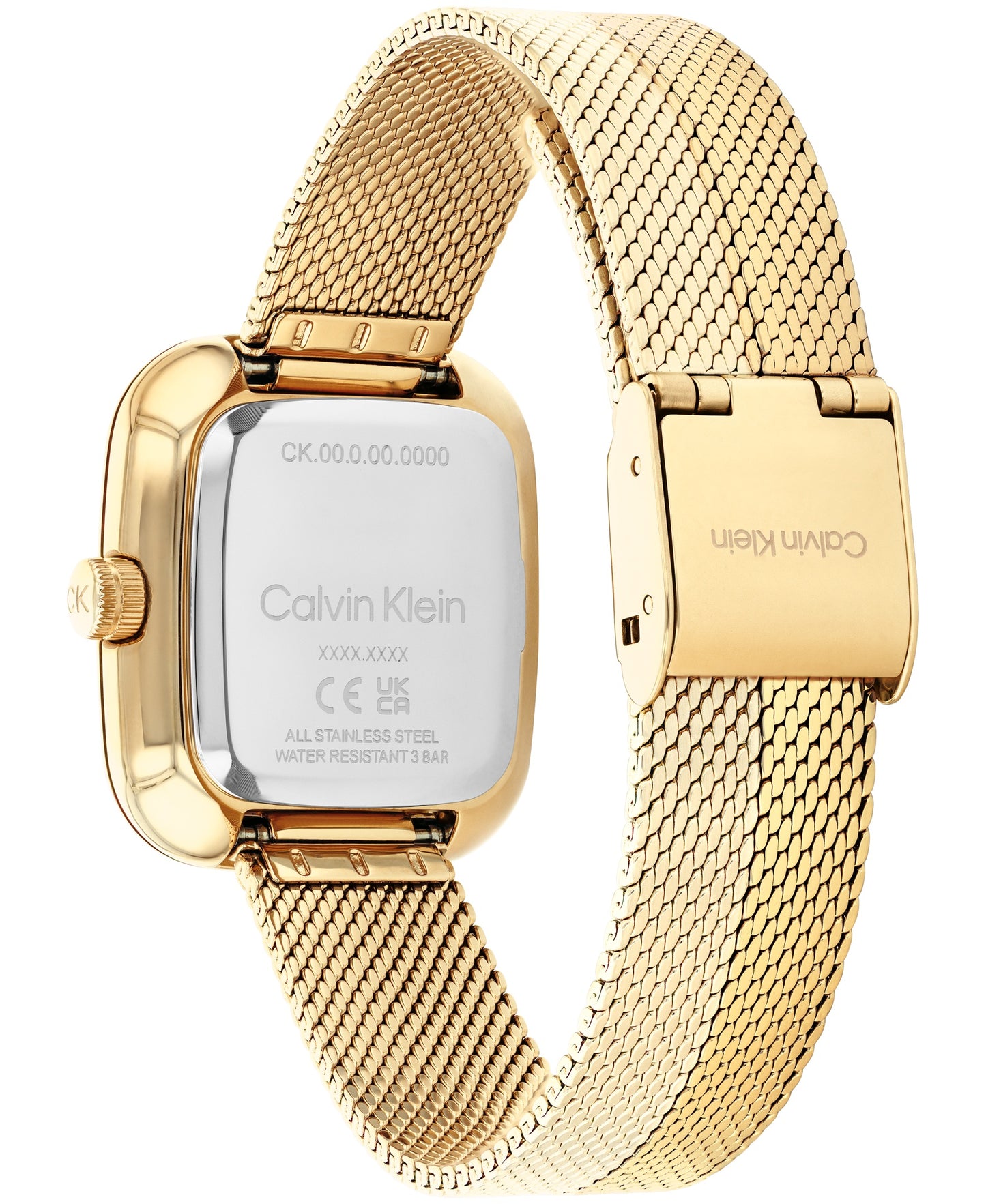 Calvin Klein 25100099 Ionic Plated Thin Gold Steel Mesh Bracelet Women's Watch