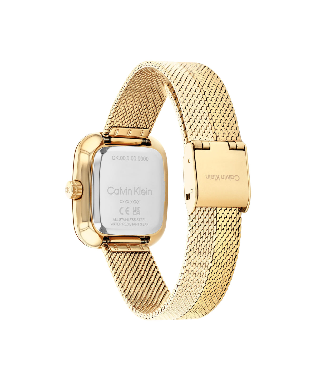 Calvin Klein 25100099 Ionic Plated Thin Gold Steel Mesh Bracelet Women's Watch