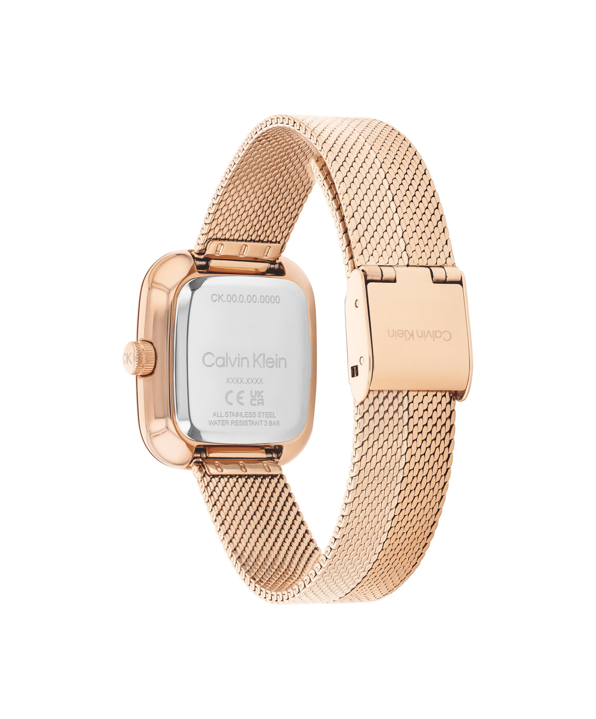 Calvin Klein 25100101 Ionic Plated Rose Gold Steel Mesh Bracelet Women's Watch