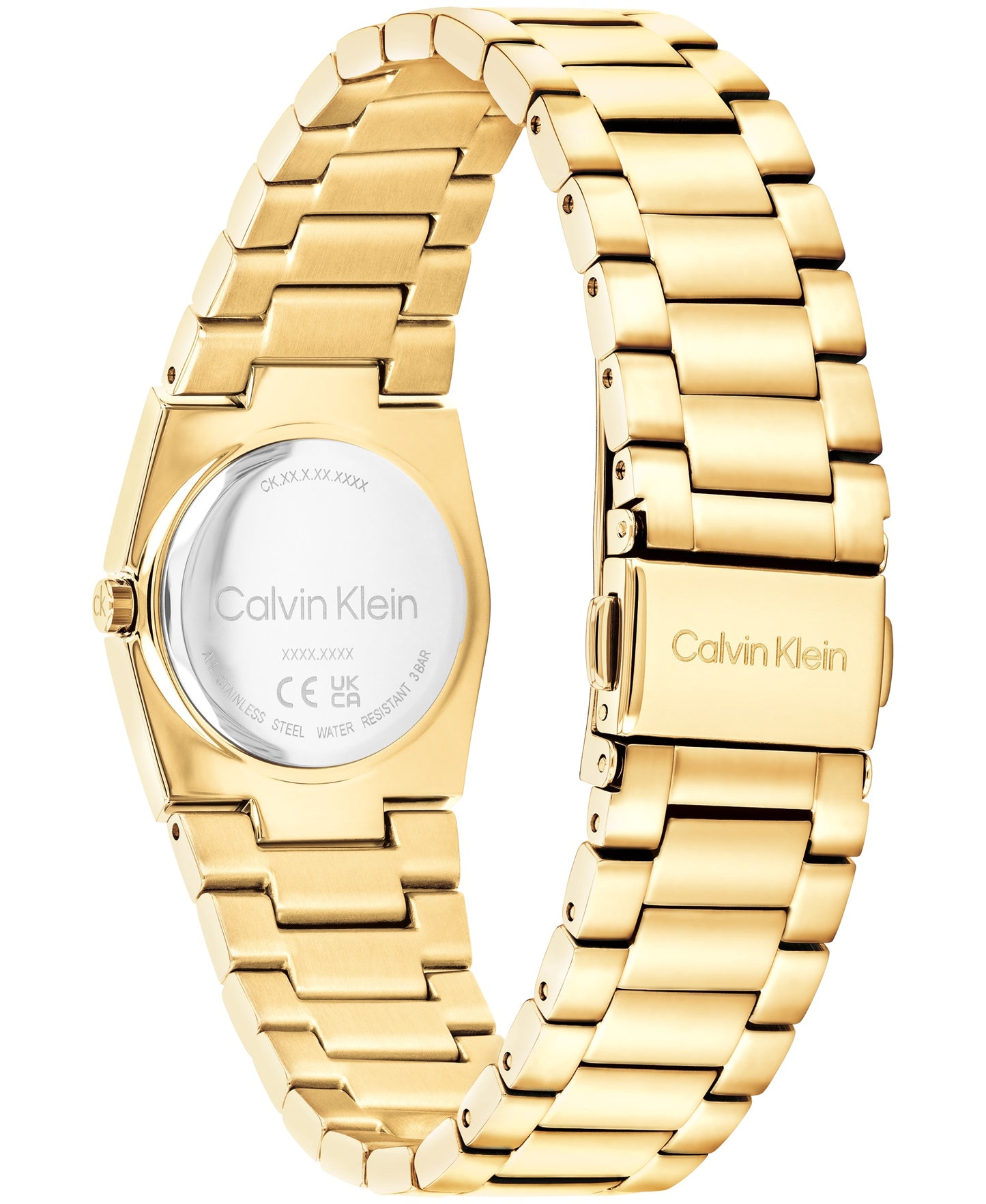 Calvin Klein 25100122 Ionic Plated Thin Gold Steel White Dial Women's Watch