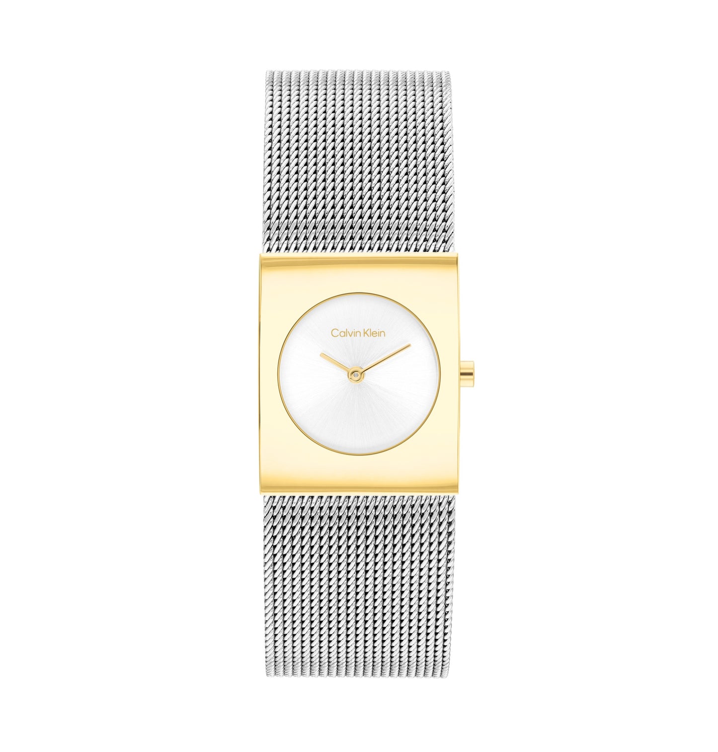 Calvin Klein 25100139 Ionic Plain Thin Gold Steel Silver White Dial Women's Watch