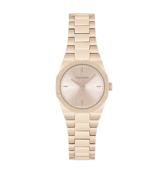 Calvin Klein 25100144 Women's Ionic Plated Beige Gold Steel Watch