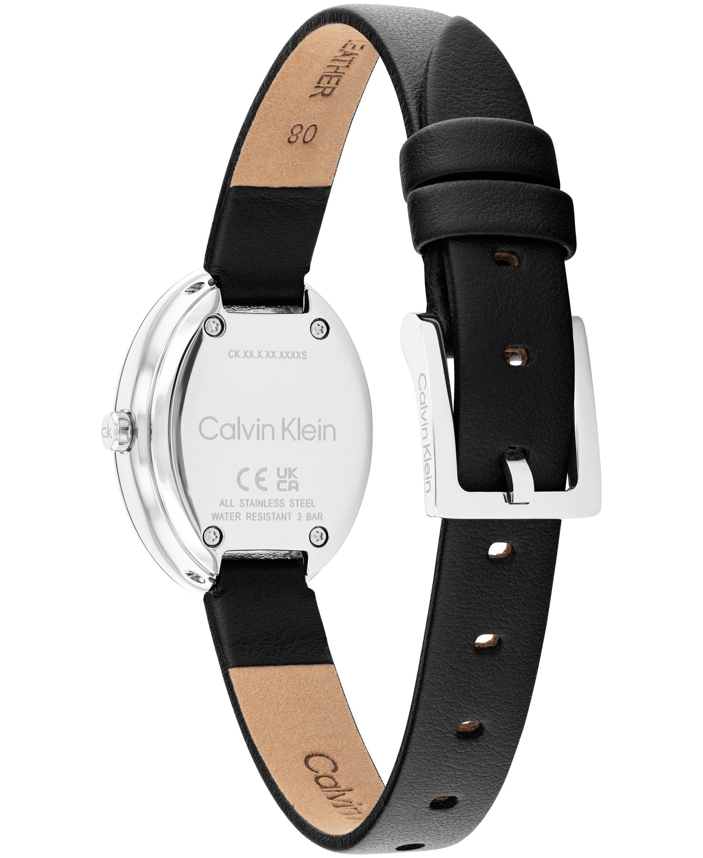Calvin Klein 25100145 Women's Black Leather Quartz Watch