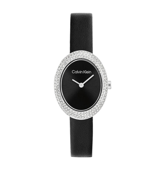 Calvin Klein 25100145 Women's Black Leather Quartz Watch