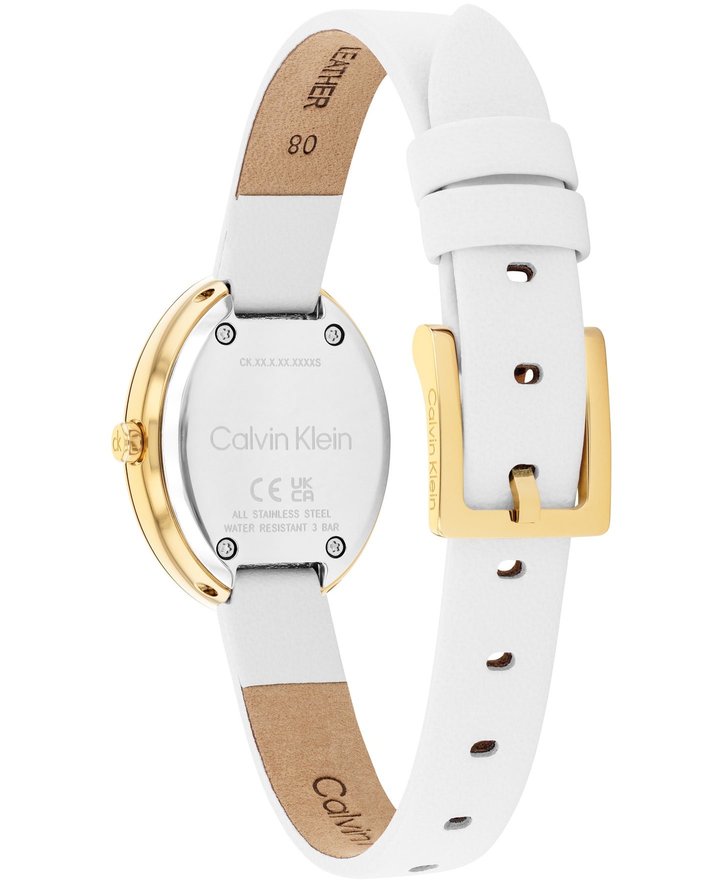 Calvin Klein 25100146 Women's White Leather Quartz Watch
