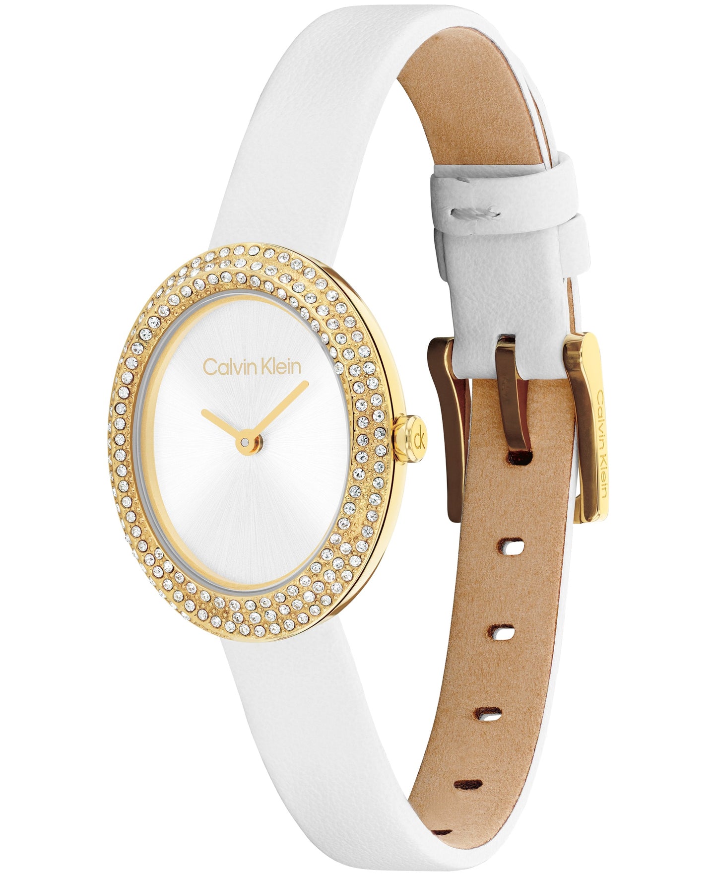 Calvin Klein 25100146 Women's White Leather Quartz Watch