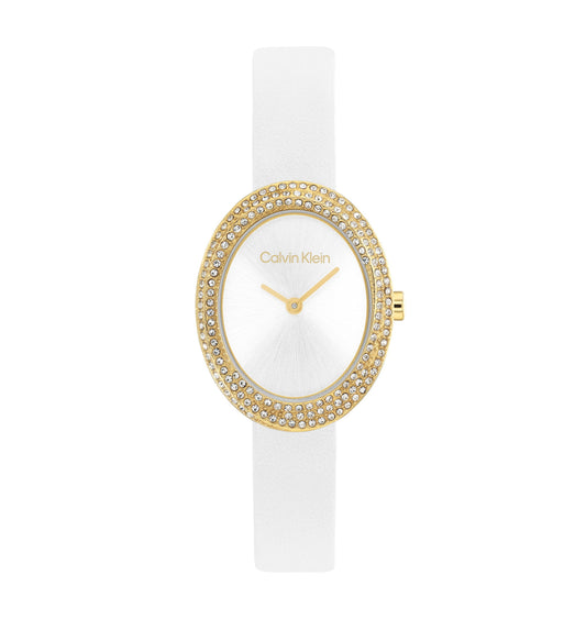 Calvin Klein 25100146 Women's White Leather Quartz Watch