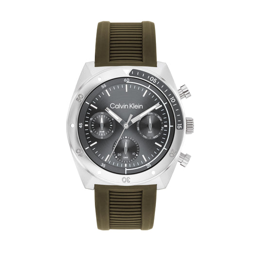 Calvin Klein 25200469 Men's Brown Silicone Strap Quartz Watch