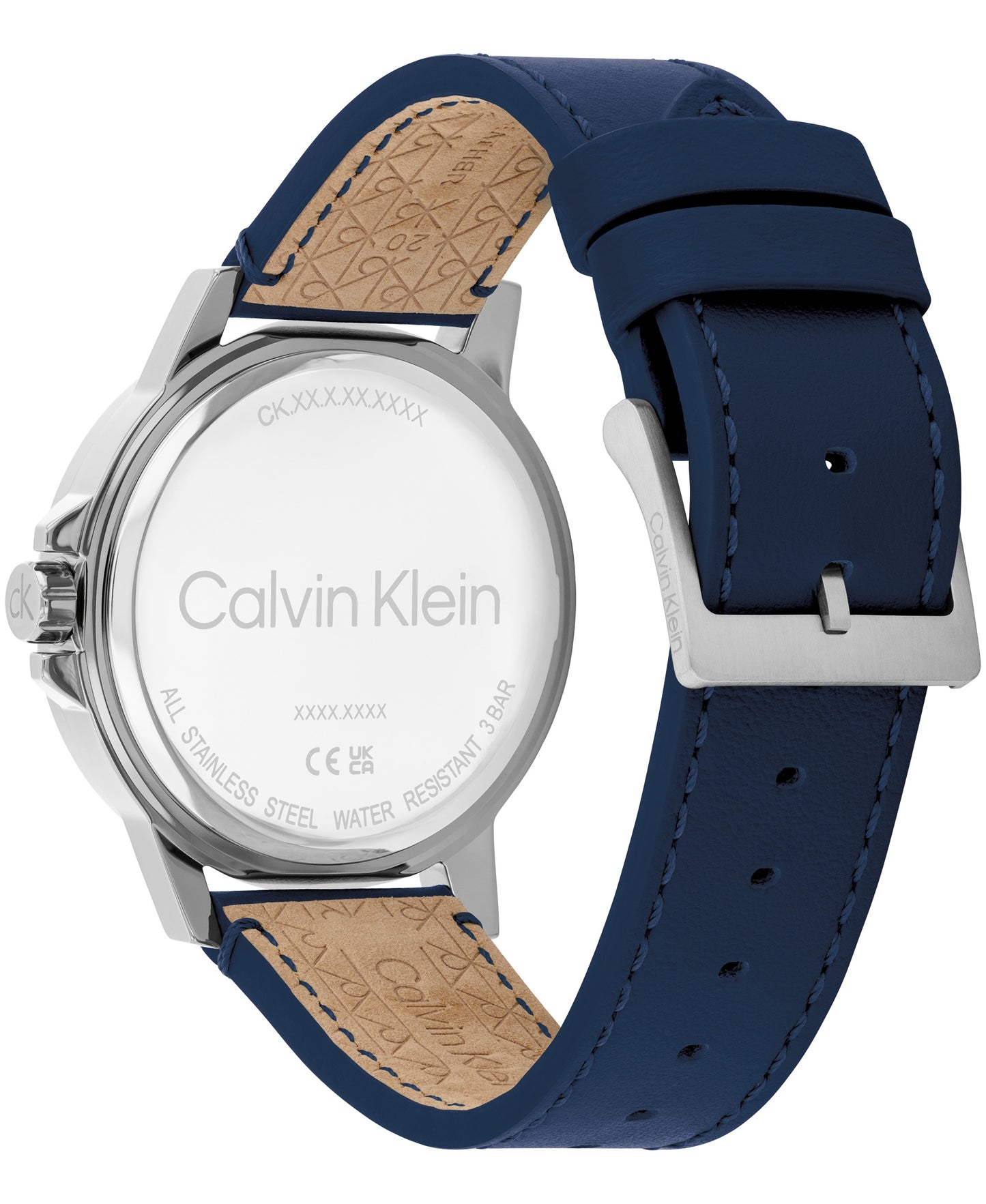 Calvin Klein 25200526 Blue Leather Strap Men's Watch