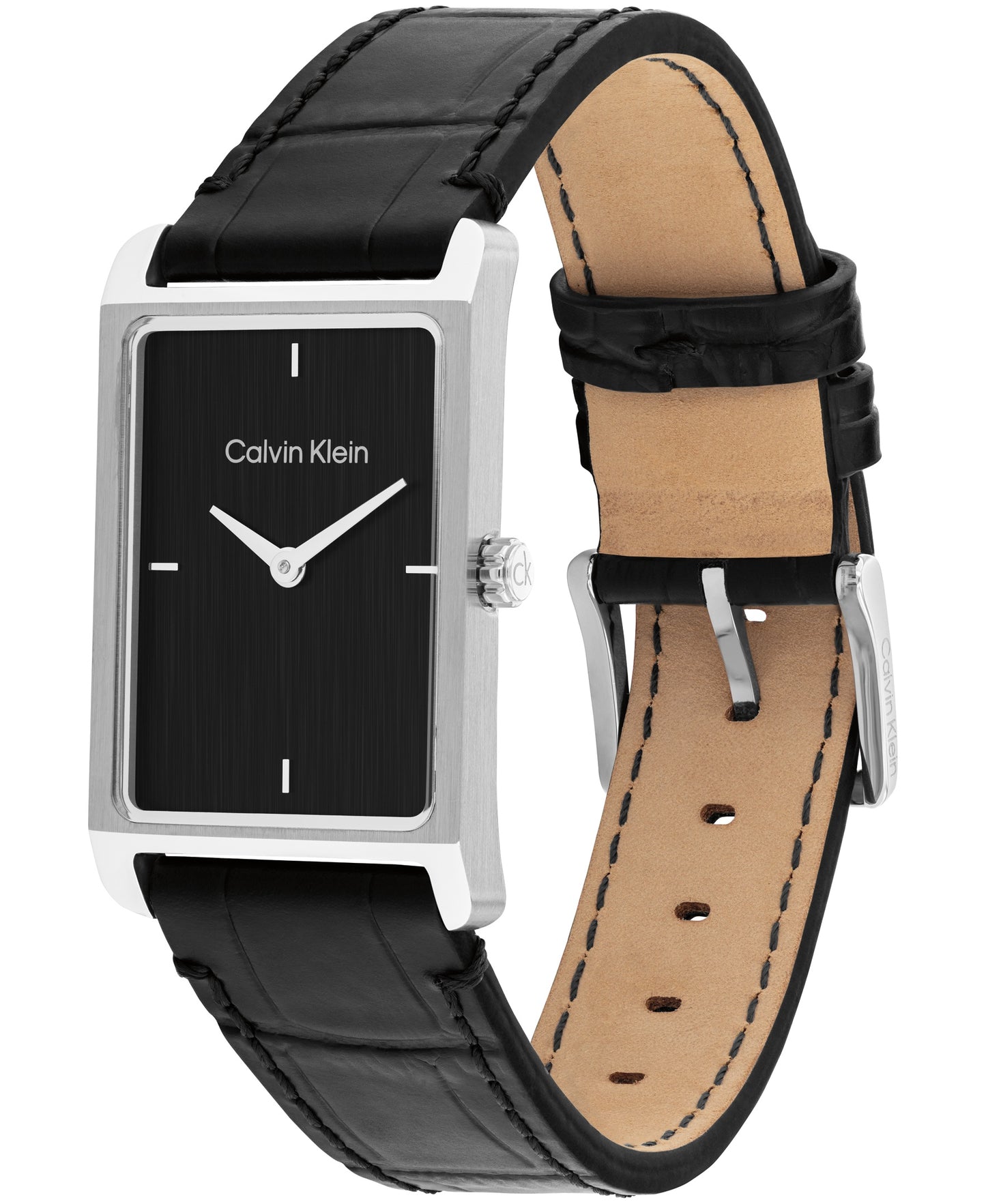 Calvin Klein 25200528 Men's Black Leather Quartz Watch