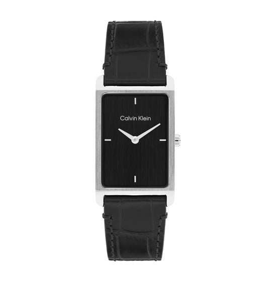Calvin Klein 25200528 Men's Black Leather Quartz Watch
