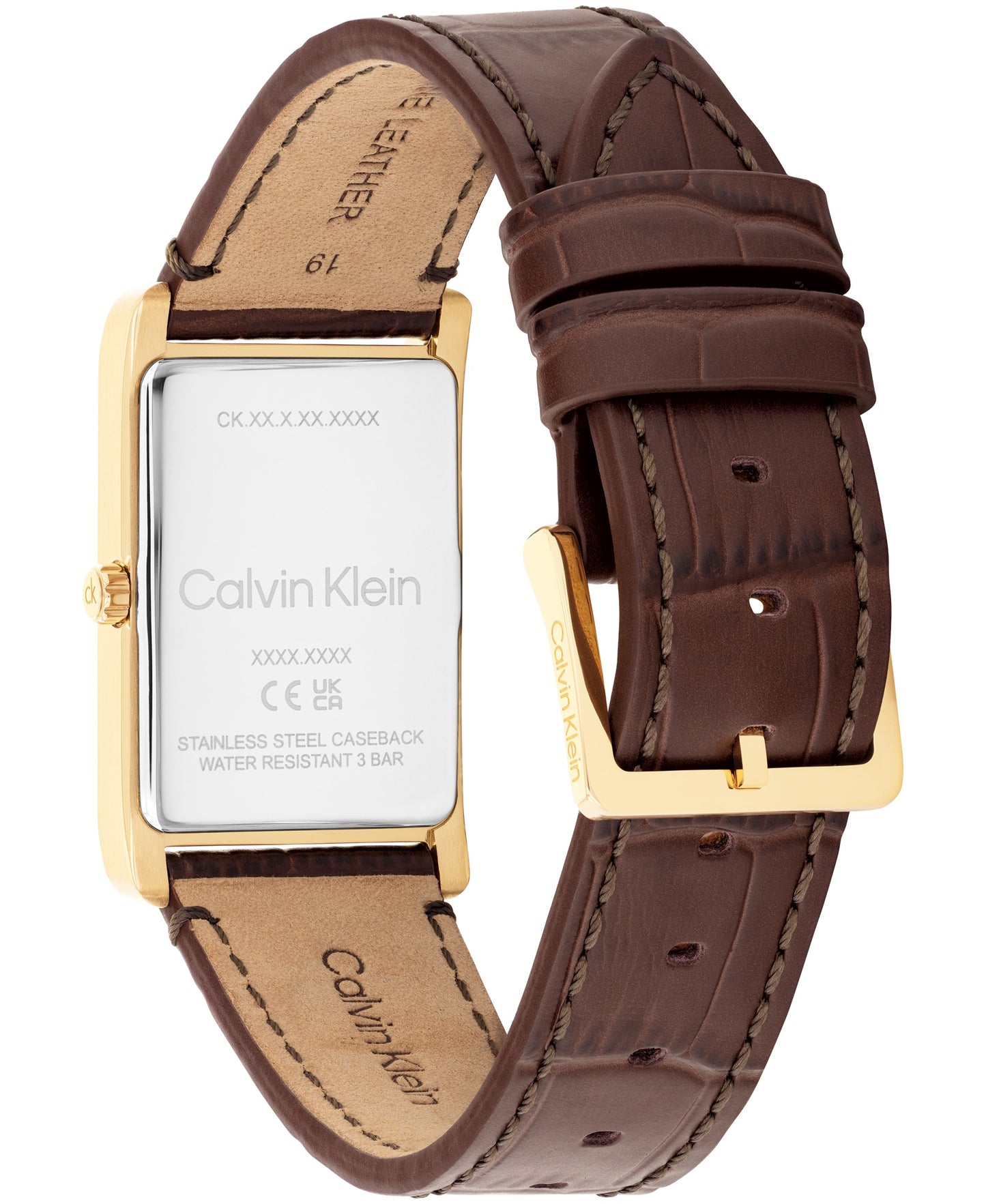 Calvin Klein 25200530 Men's Brown Leather & Light Gold Dial Watch
