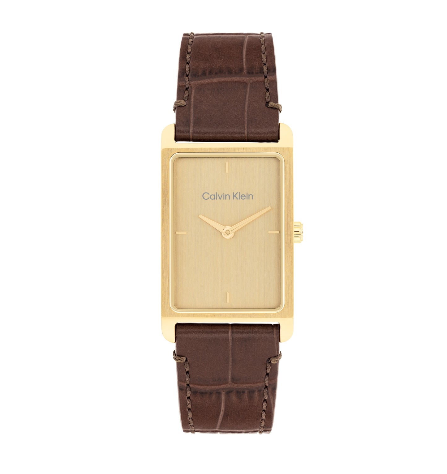 Calvin Klein 25200530 Men's Brown Leather & Light Gold Dial Watch