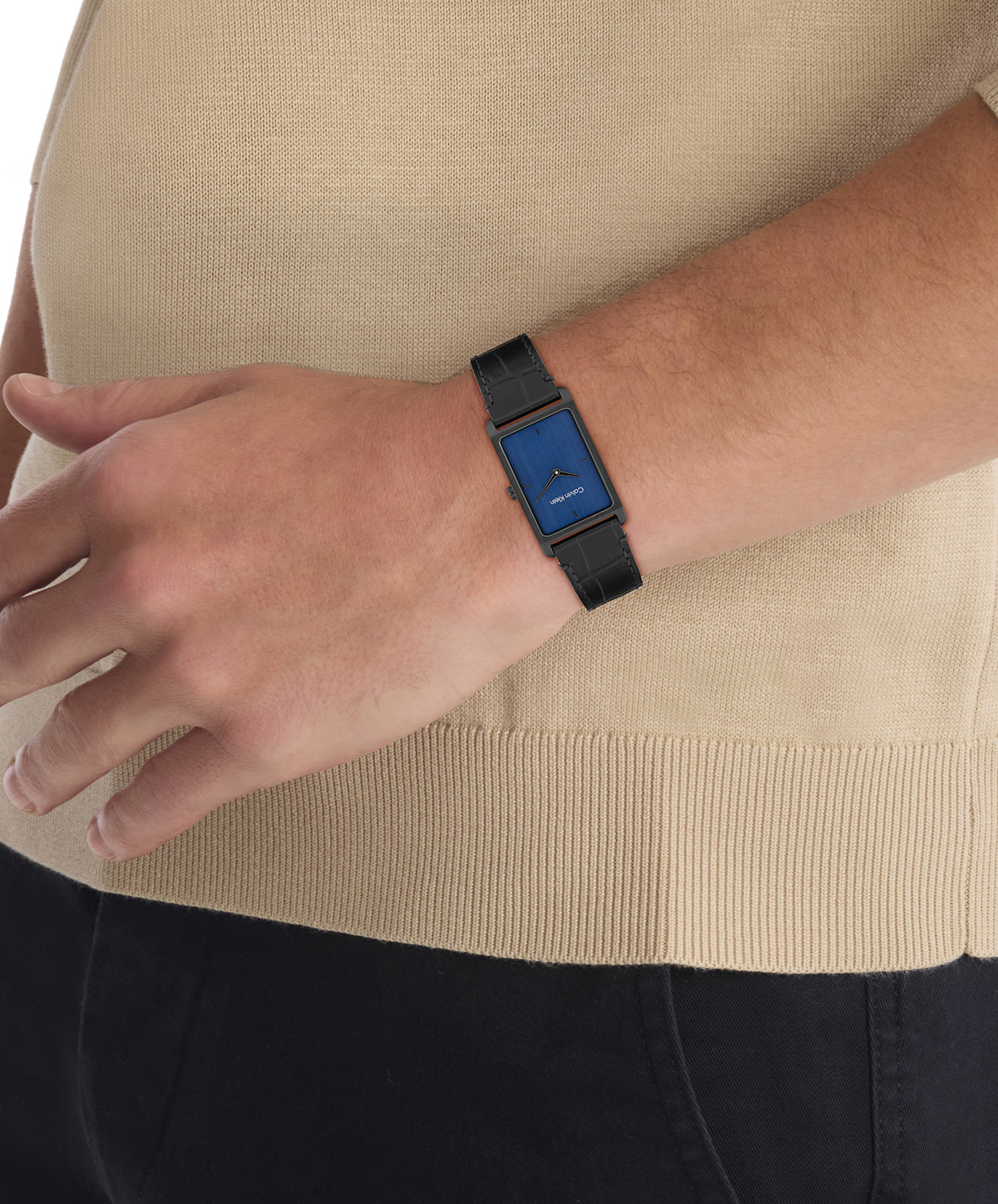 Calvin Klein 25200531 Men's Black Leather Quartz Watch