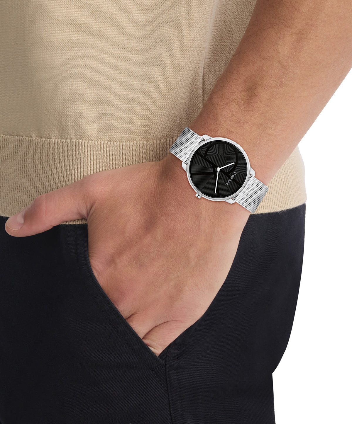 Calvin Klein 25300012 Men's Stainless Steel Mesh Bracelet Watch