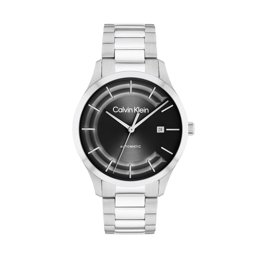 Calvin Klein 25300021 Men's Automatic Stainless Steel & Black Dial Watch