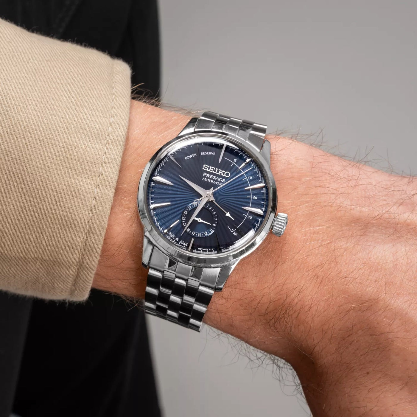 Seiko Presage Cocktail Time "Blue Moon" Automatic Men's Watch SSA347J1