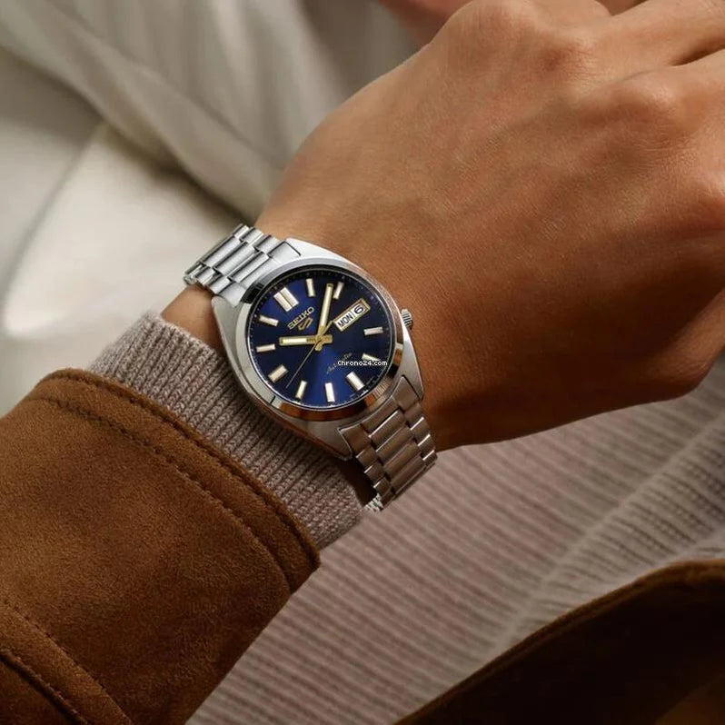 Seiko 5 Sports 100M SNXS Reissue Blazer Blue Automatic Stainless Steel Watch SRPL55K1