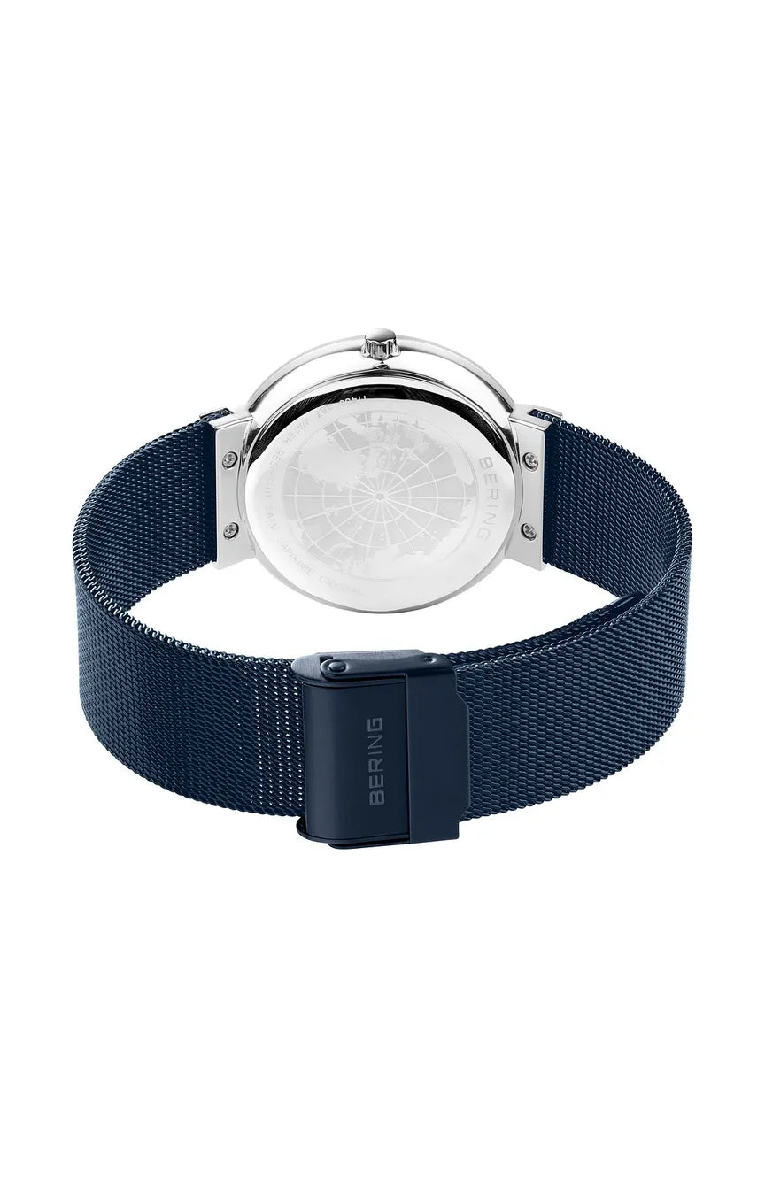 Bering 11435-387 Women's Blue Steel Mesh Watch (Outlet)