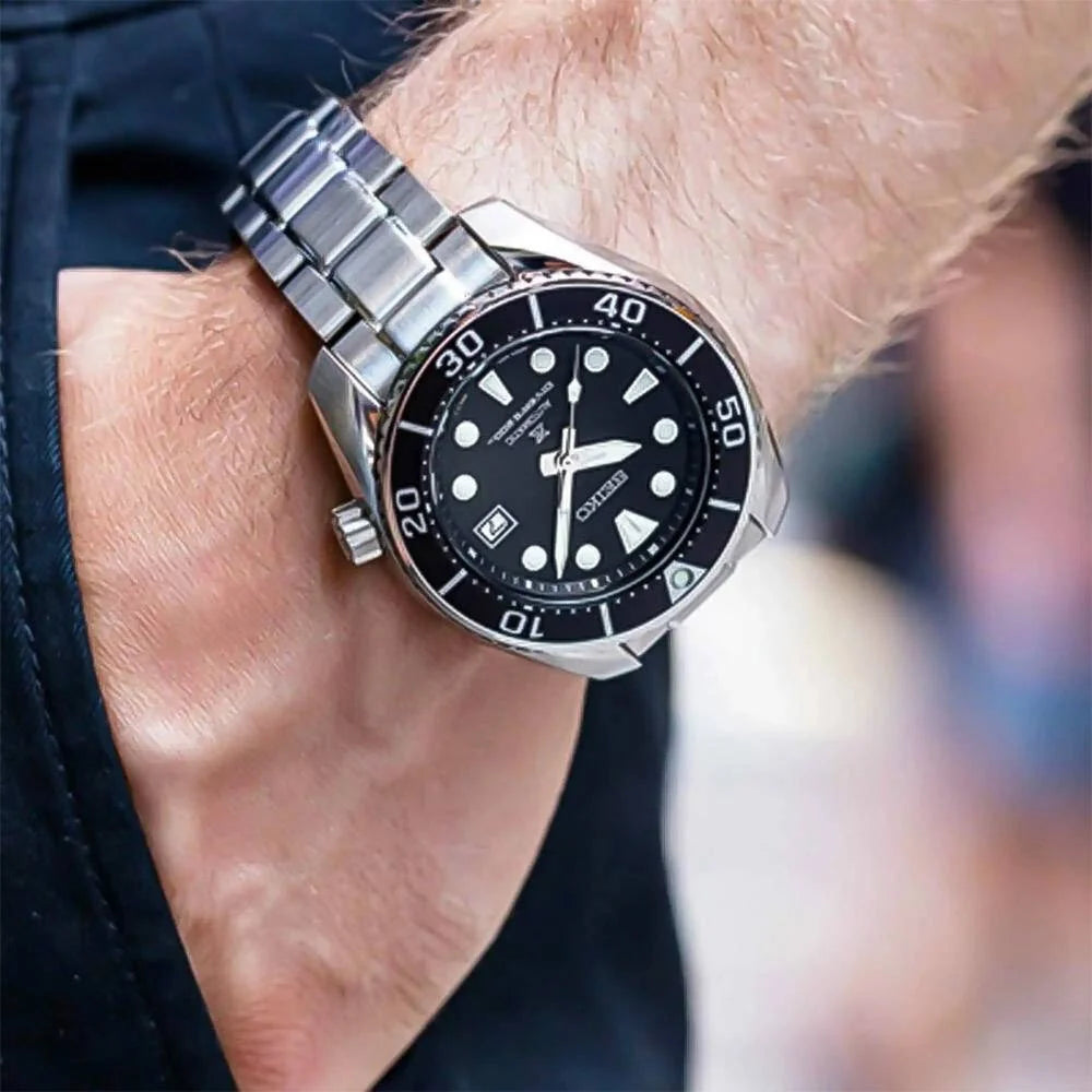 Seiko Prospex Sumo Diver 200m Sunburst Black Dial Automatic Men's Watch SPB101J1