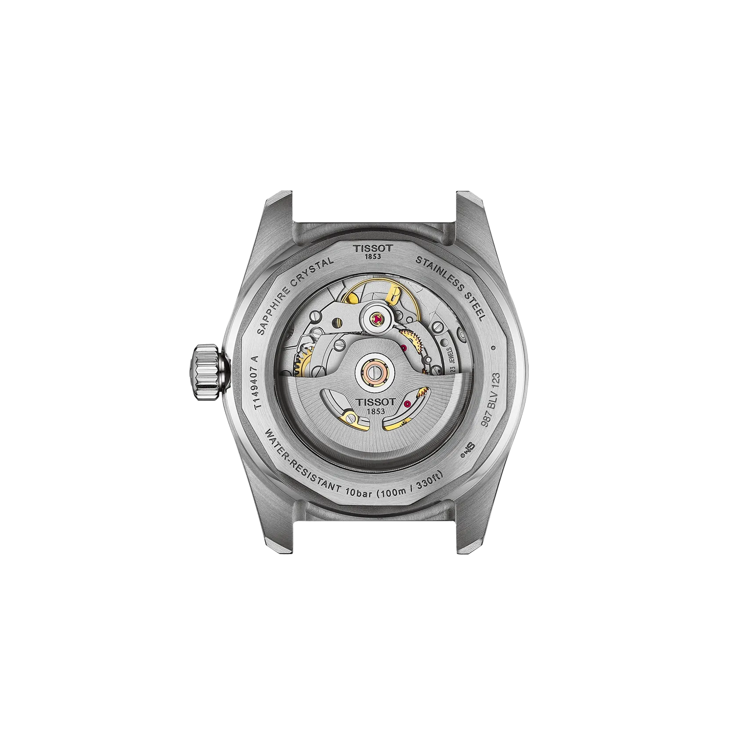 Tissot PR516 Powermatic 80 Automatic Leather Strap Watch 38mm T149.407.16.051.00