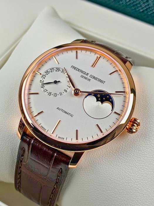 Frederique Constant Slimline Moonphase Automatic Men's Watch FC-702V3S4