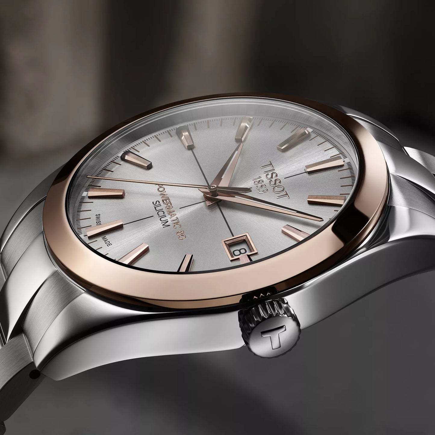 Tissot Gentleman Powermatic 80 Silicium 18K Gold Bezel T927.407.41.031.00