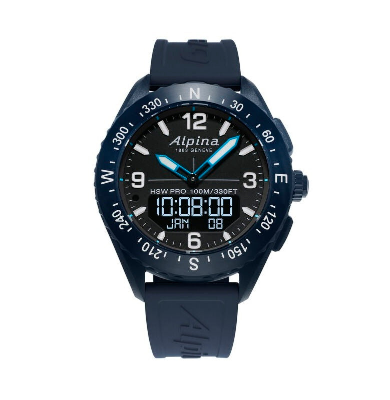 Alpina Alpiner X Quartz Black Dial Men's Smart Watch AL-283LBN5NAQ6